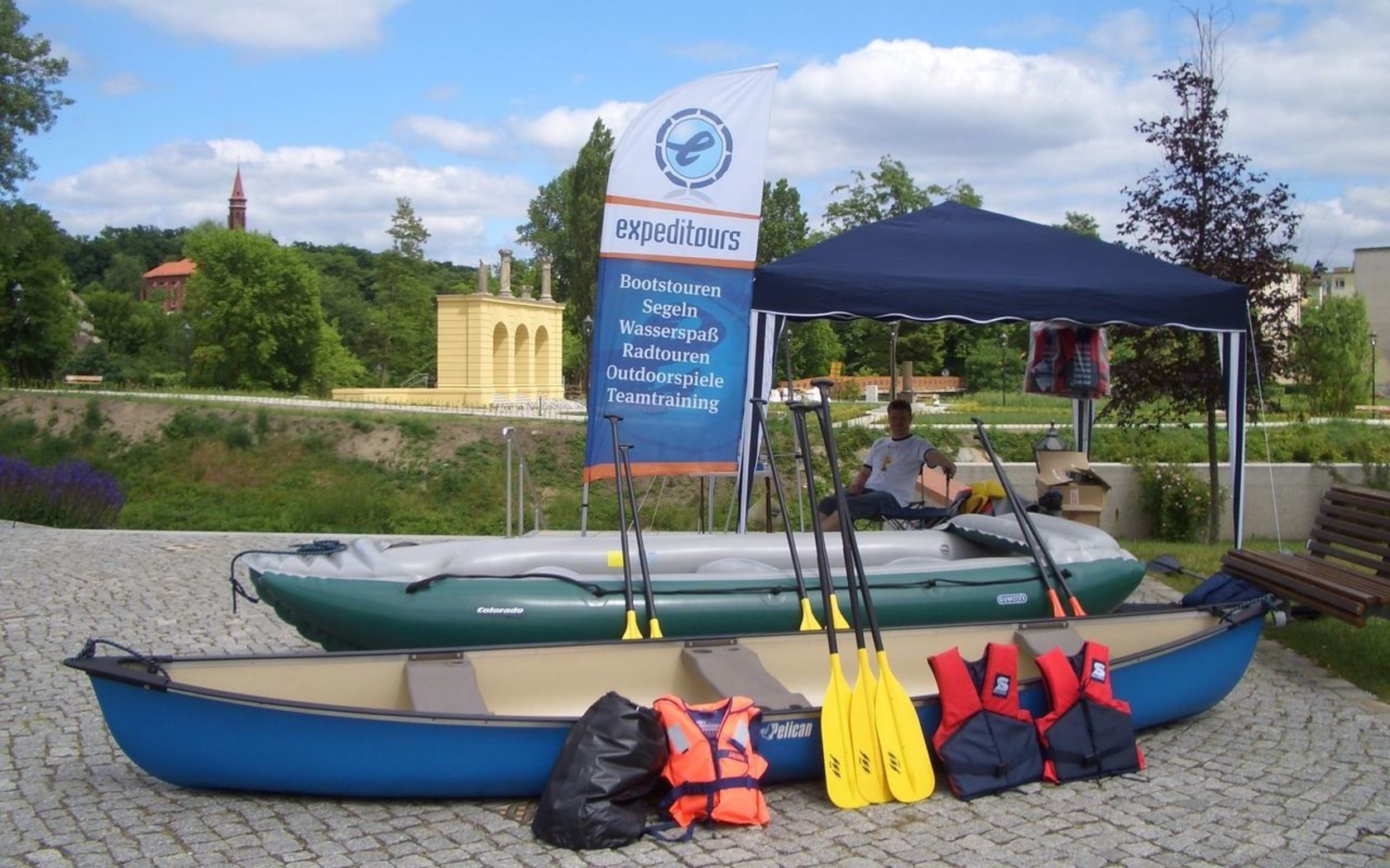 expeditours - Bootsvermietung an den Neißeterrassen von Guben, Foto: Manuela Zahn