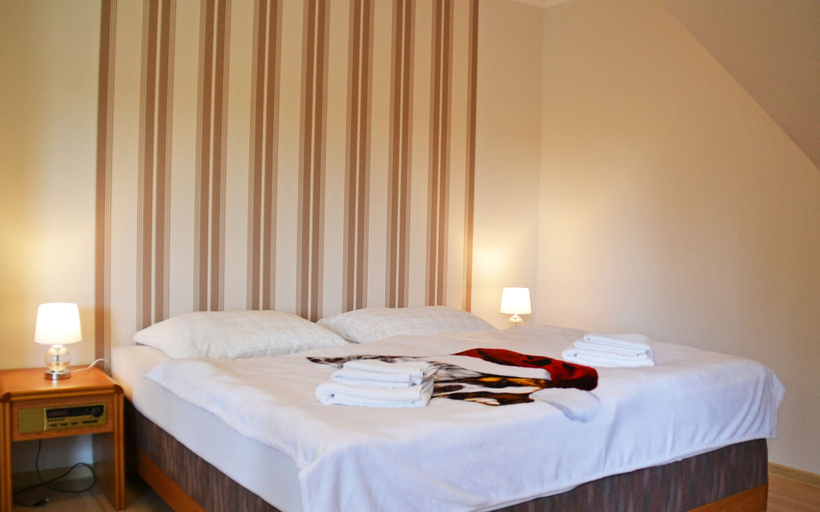 Ferienwohnung Wiesenblick Schlafbereich, Foto: MuT Guben