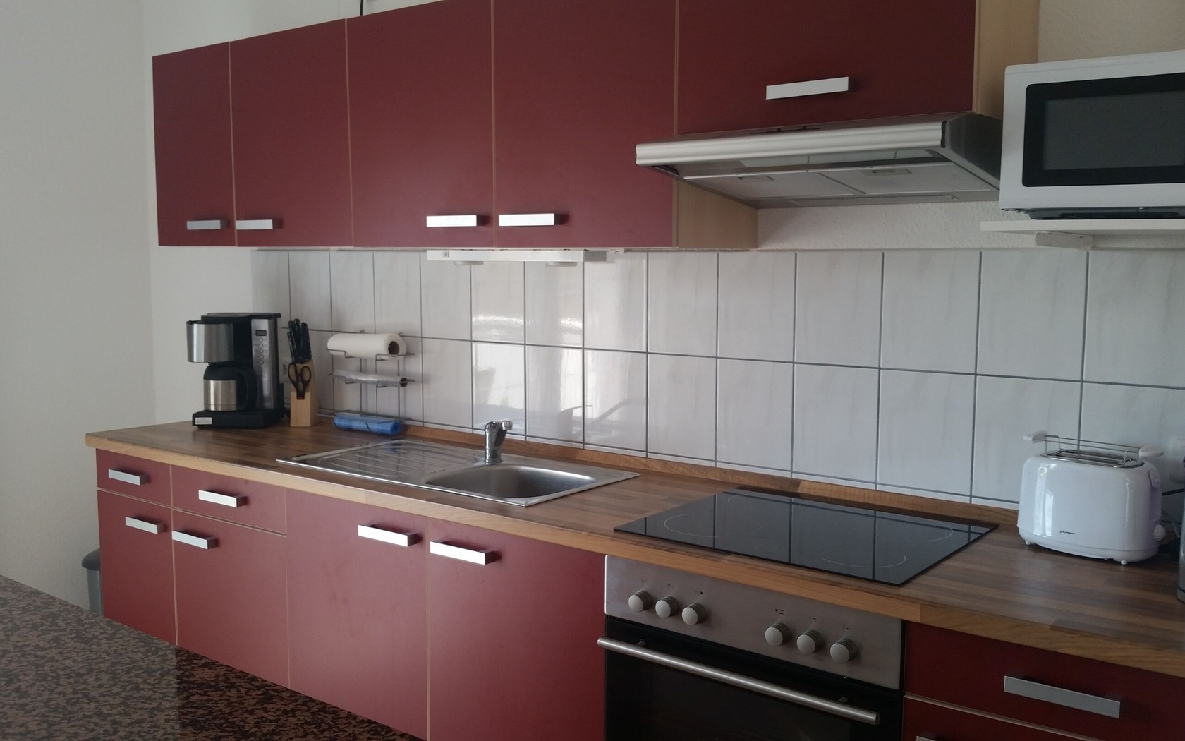 Ansicht Küchenbereich FeWo, Foto: MuT Guben, Foto: Kerstin Geilich, Lizenz: Marketing und Tourismus Guben e.V.