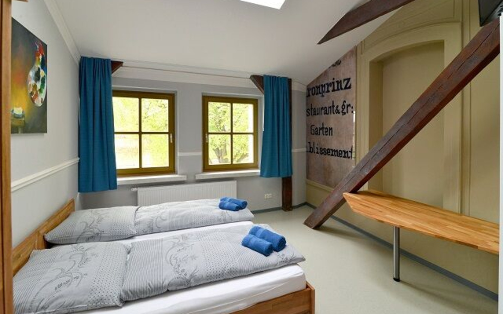 Hostel Guben, Zimmeransicht, Foto: MuT Guben, Foto: Kerstin Geilich, Lizenz: Mut