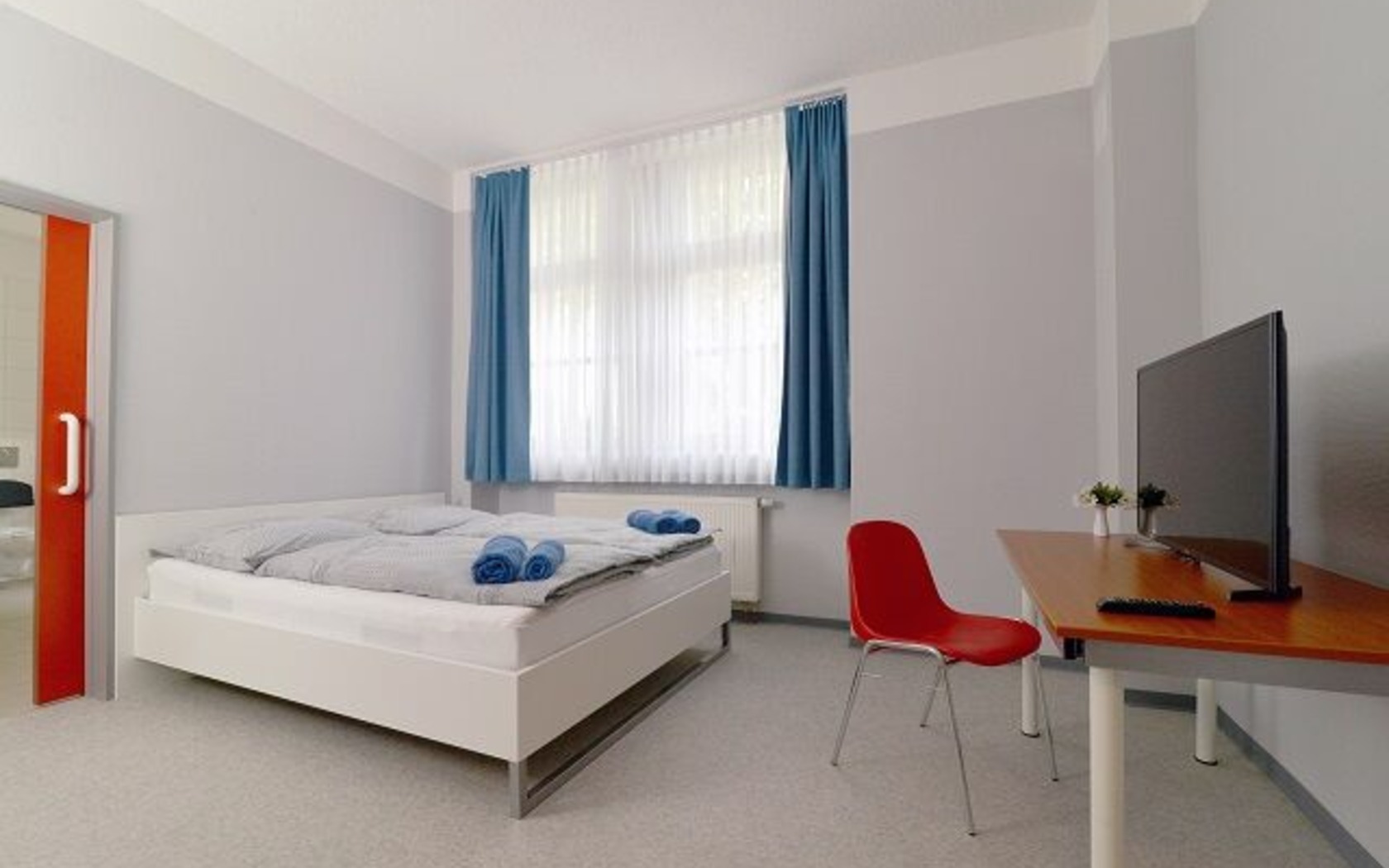 Hostel Guben, Zimmeransicht, Foto: MuT Guben, Foto: Kerstin Geilich, Lizenz: Mut