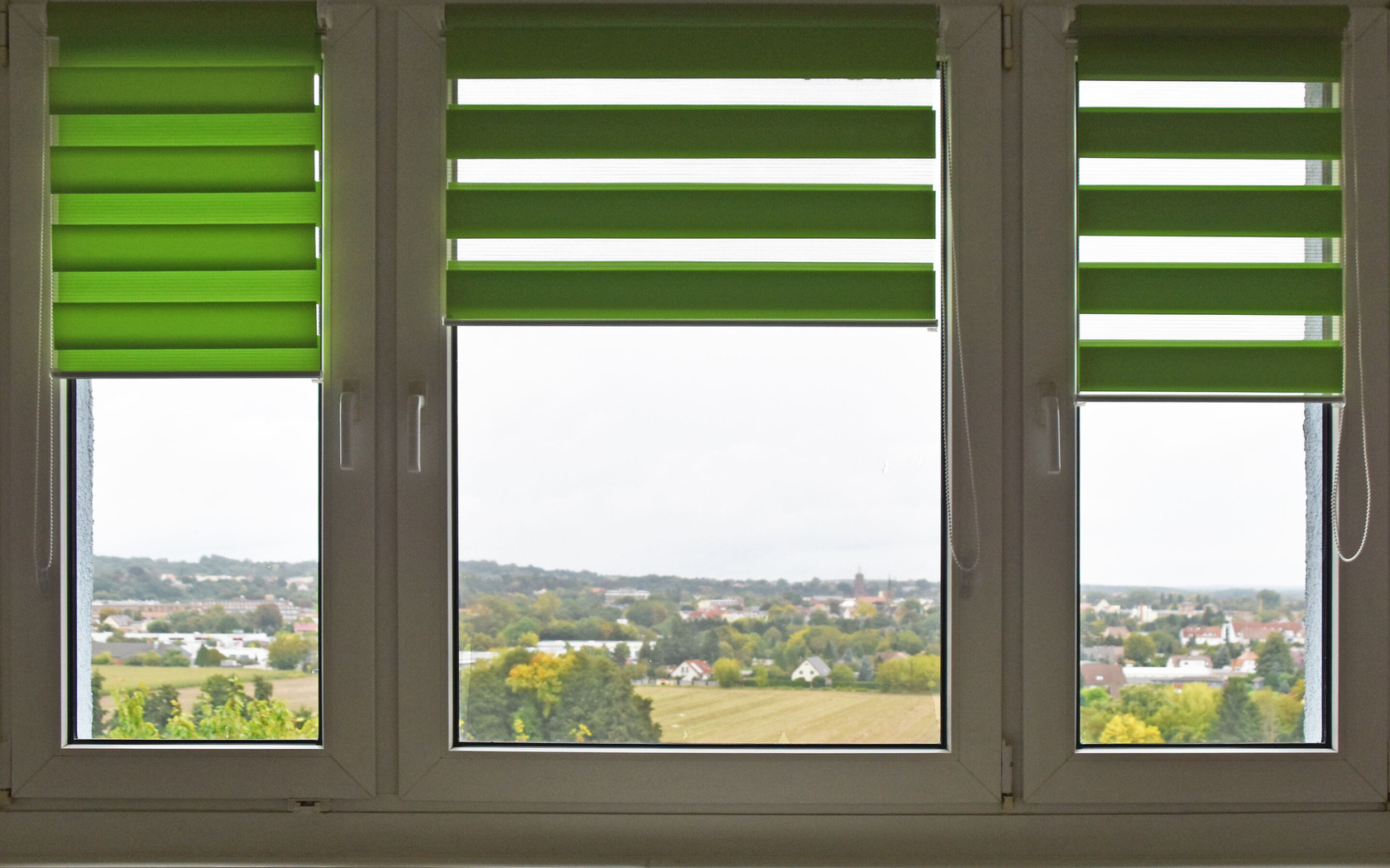 Wohnzimmer mit Blick auf die Stadt Guben, Foto: Kerstin Geilich, Lizenz: MuT