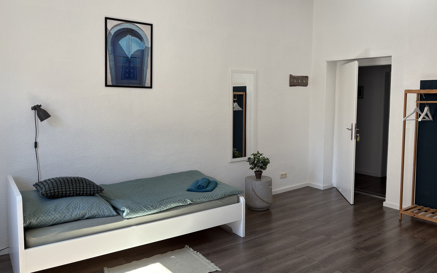 Schlafzimmer 1, Einzelbett, Foto: Ferienwohnung Gubener Neißeglück 23, Lizenz: Ferienwohnung Gubener Neißeglück 23